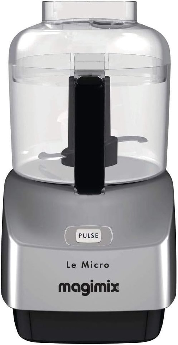 Keukenmachine Accessoire - Mini Food Processor - Snel Ingrediënten Maken - Compacte Krachtige Motor - 290 Watt - Chroom