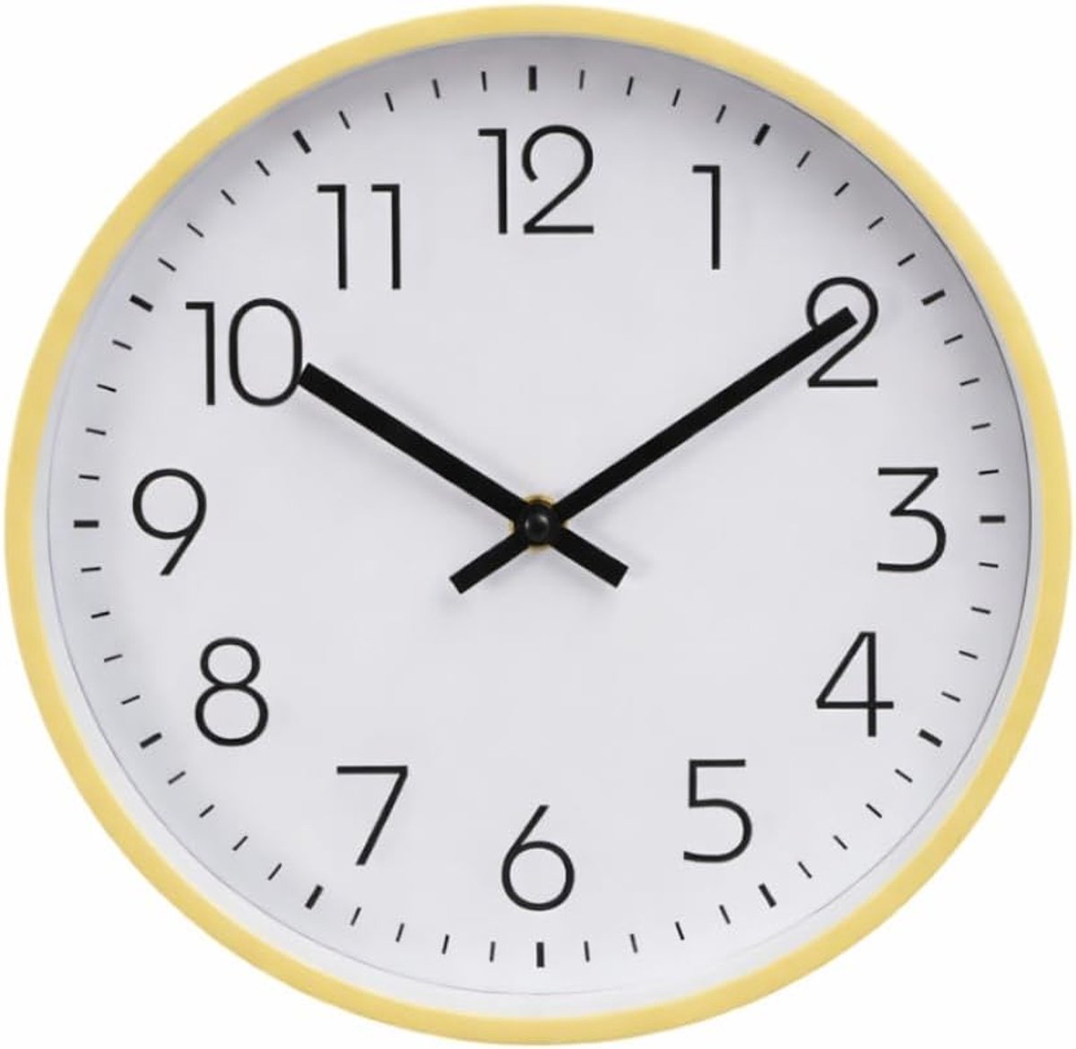Wandklok - Keukenklok - Tijd Aflezen - Elegant Design - 20 cm diameter - Wit