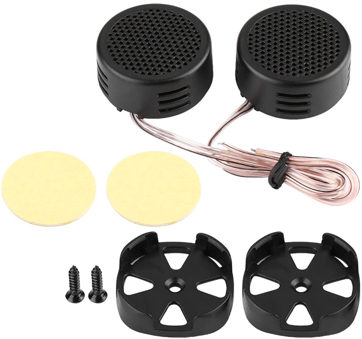 aladdien - 12v 500w Car Audio-luidsprekers - 98 DB Tweeter-luidsprekers - Geschikt voor de meeste auto's - Hoogwaardige geluidskwaliteit - Eenvoudig...