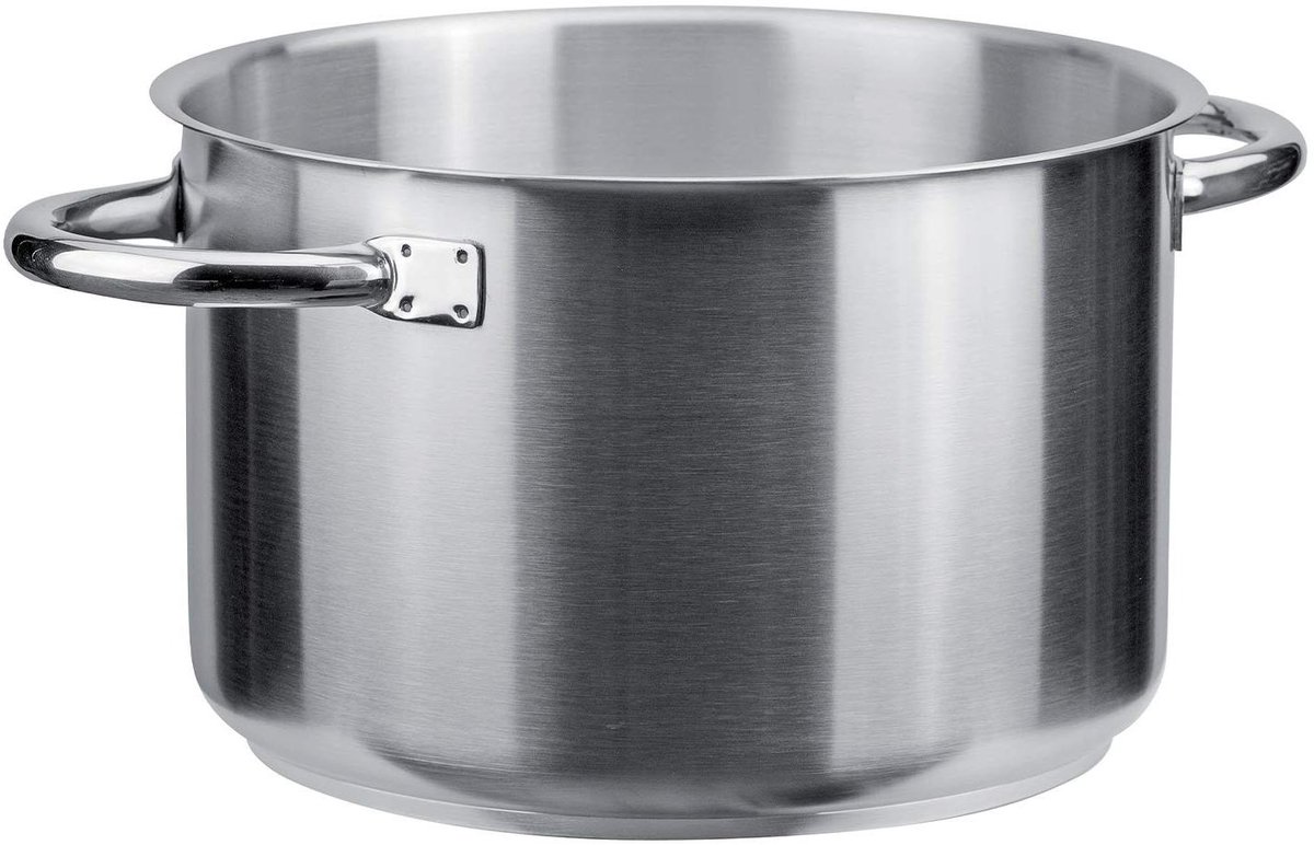 Kookpan Hoog - Braadpan - Eten Bereiden - Ovenbestendig - 225 Liter - Zilver