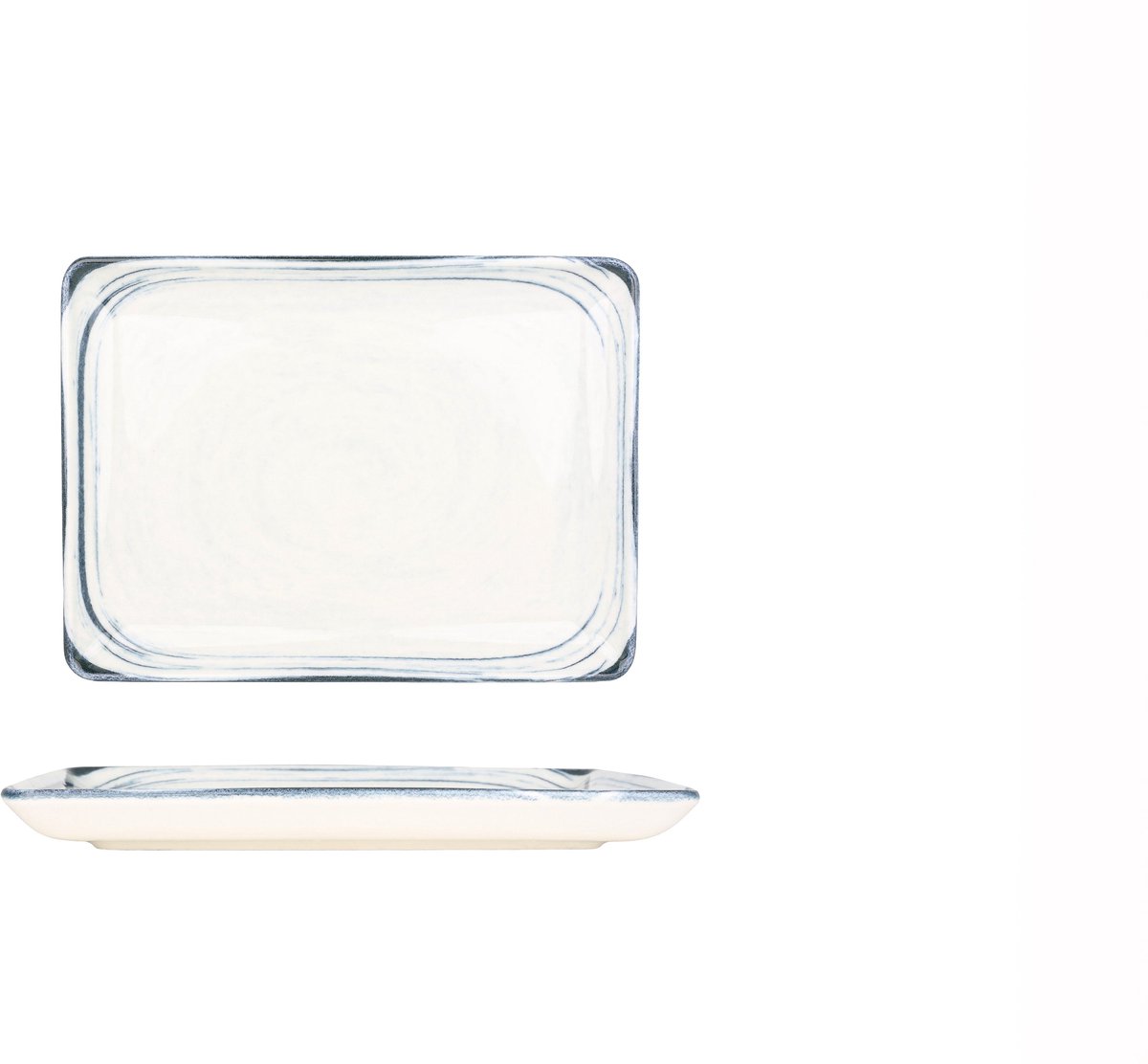 Kütahya Porselen Serveerschaal - Frame - Porselein - 18x13 cm - set van 2