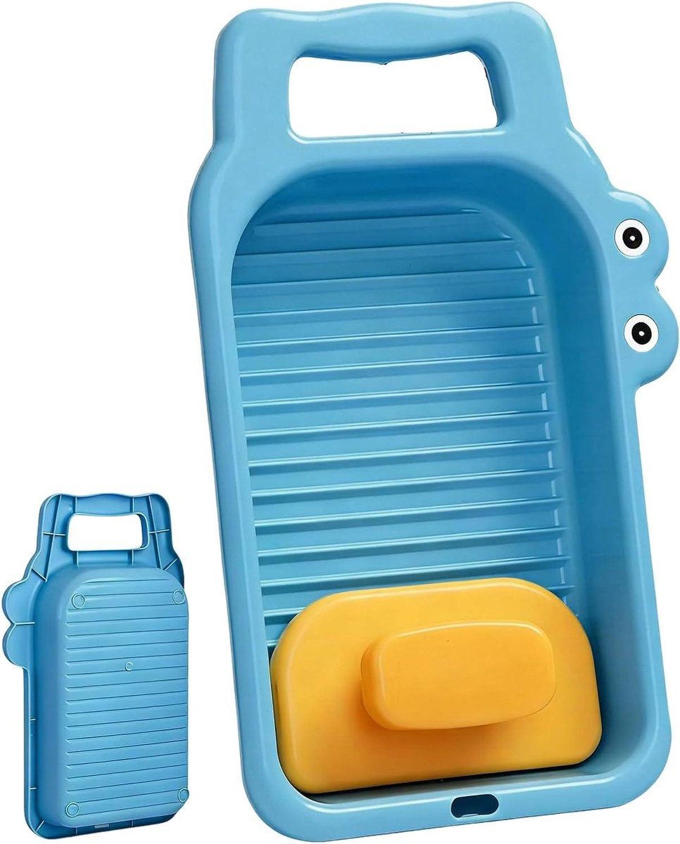 Mini Wasbord Draagbaar Schrobben Kleding Wassen Efficiënte Vlekverwijdering 32x18 cm Wit