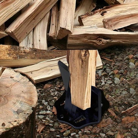 Houtsplijtwig - Handmatige splitter - Brandhout kloven - Veilig ontwerp - 10 cm - Metaal — afbeelding 2