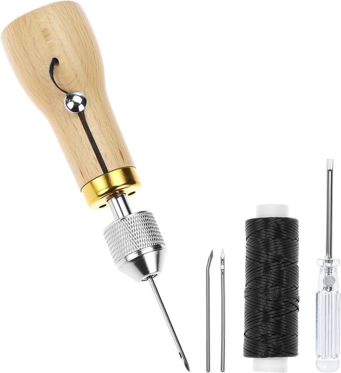Leer Naaimachine - Steek Gauge - Leer Bewerken - Met Extra Pinnen - 21 cm - Niet Gespecificeerd