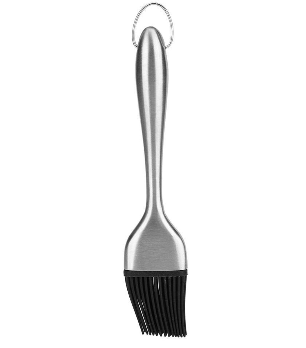 aladdien - Zerodis Sillicone Basting Brush - Hittebestendig met RVS Handvat - Perfect voor Grillen en Bakken - 20cm