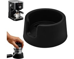 Tamper Basis voor Koffie, Porta Filter Houder voor Koffiemachines, Zwarte Siliconen Tamper Houder, Gemakkelijk Schoon te Maken en Duurzaam