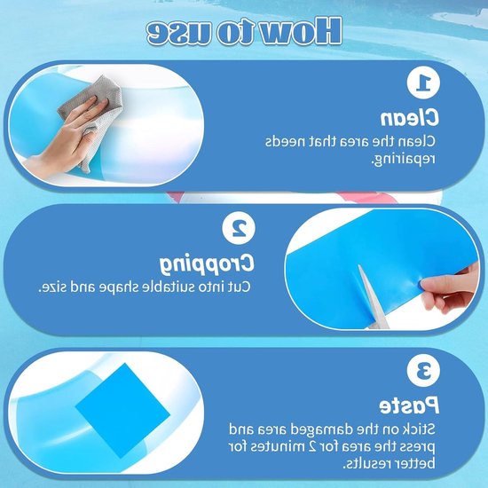 Pack van 20 Zelfklevende PVC Reparatie Patches voor Zwembaden, Opblaasbare Ringen en Waterbedden - Sterk Plakband en Waterdicht van Merkloos — afbeelding 3