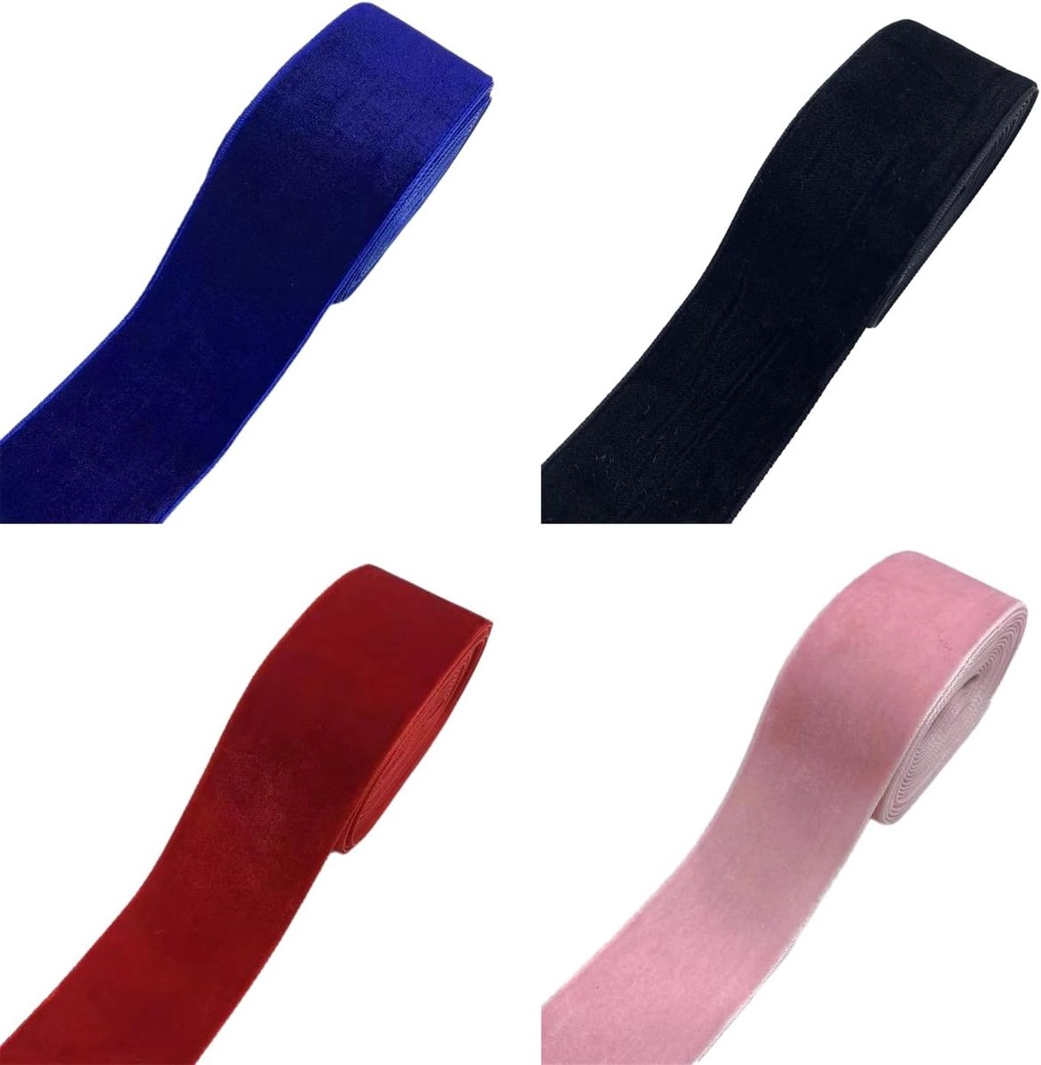Decoratieve Fluwelen Lint van 3.8 cm - Cadeaulint voor DIY Projecten, Bruiloften en Kerstversiering in Marineblauw