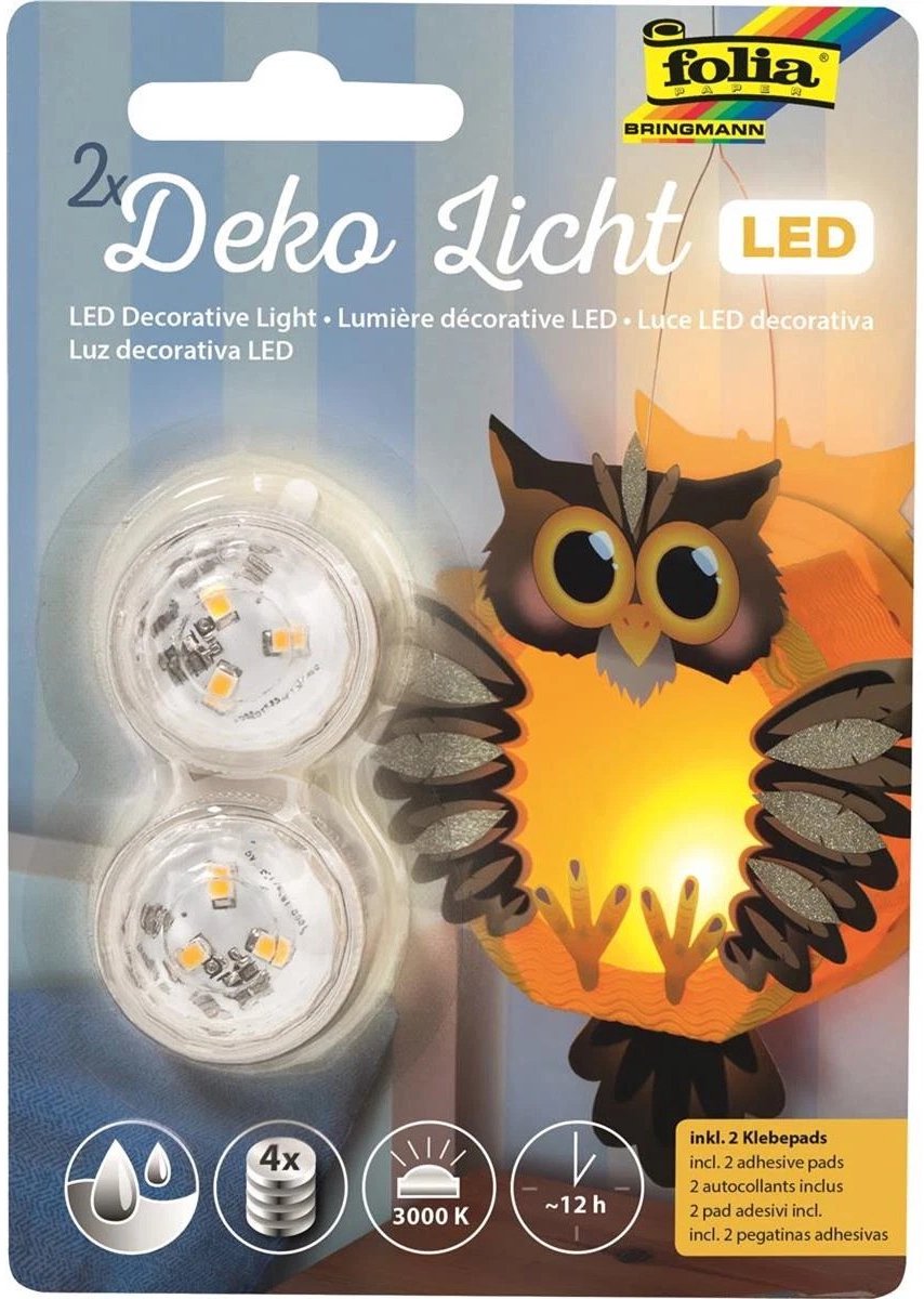 Folia LED decoratielampjes warm wit waterdicht incl. batterijen.