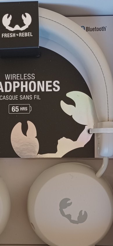 Draadloze koptelefoon Fresh ’n Rebel met Bluetooth 6.0, 65 uur speeltijd, microfoon, opvouwbaar, aux & USB-C