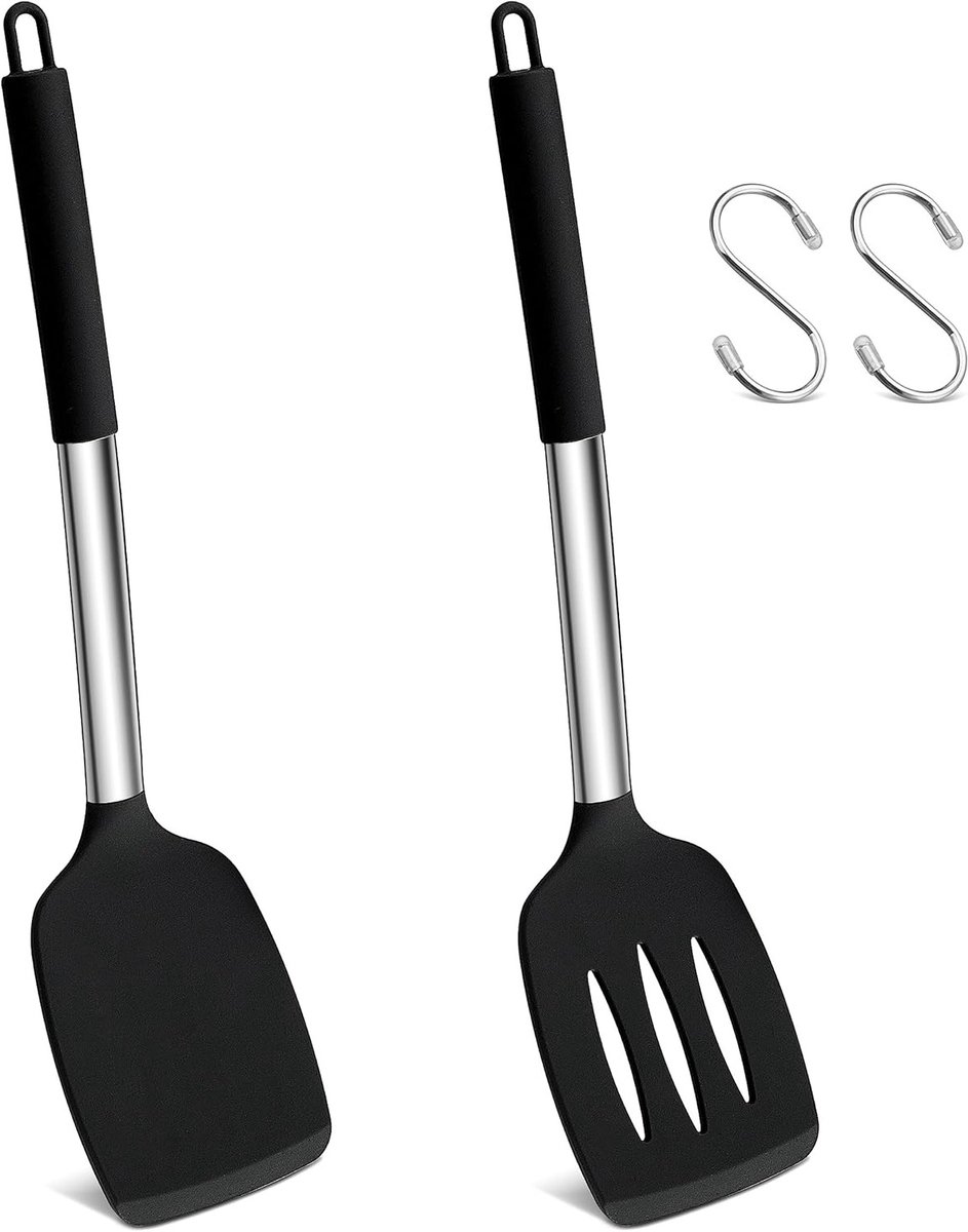 Set van 2 Food Grade Siliconen Keukengerei - Hittebestendig, Vaatwasserbestendig en Ideaal voor Bakken en Koken