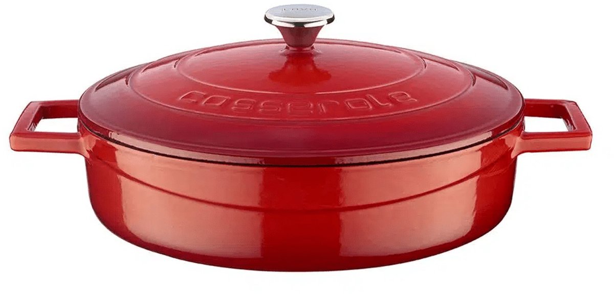 Lava Braadpan - 24 cm - 2.47 liter - Gietijzer - Rood