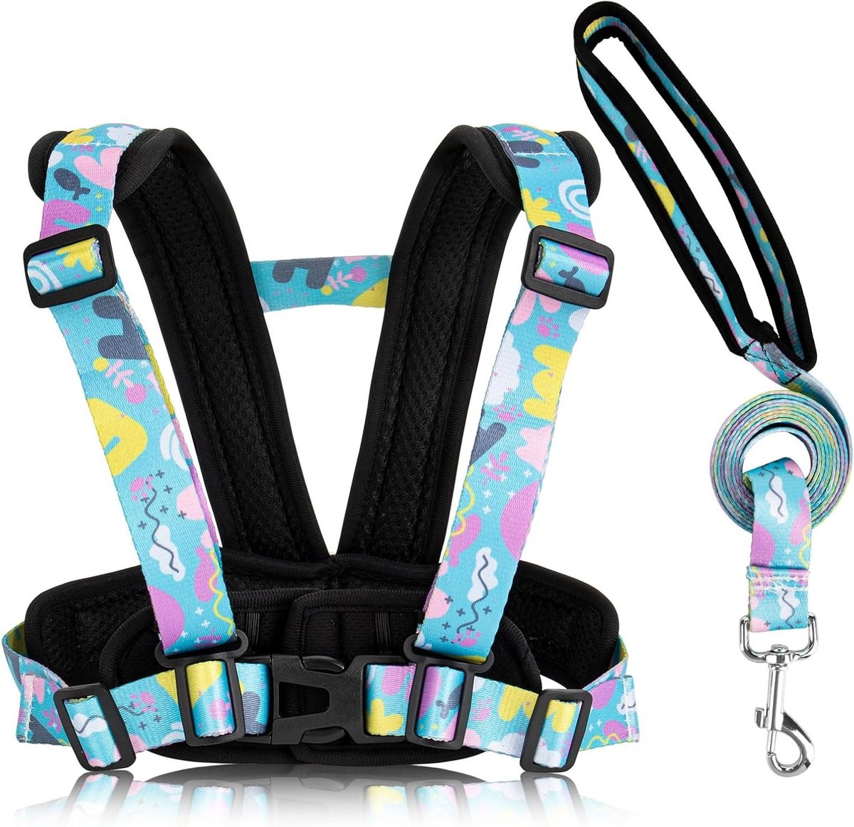 Verstelbaar Kind Veiligheids Harnas met Leash voor Buitenactiviteiten, Spelen en Hardlopen, Geschikt voor Jongens en Meisjes, Blauw en Roze