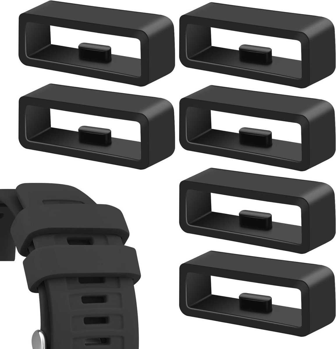 Kleurrijke Silicone Horlogebandjes - Set van 6 Vervangbare Armbanden voor 20mm en 22mm Horloges, Unisex en Duurzaam met Veilige Sluiting