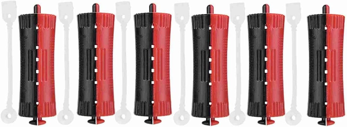 6 Stuks Haarrollen voor Golvende Krullen met Rubberen Band - Kappersgereedschap