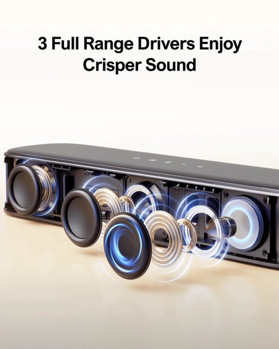 Soundbar - Soundbars - Soundbars voor TV - Soundbar met Subwoofer - Luidspreker - 250W - met 2 Surround Speakers