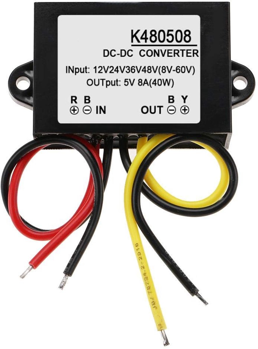 Waterproof DC Step-Down Converter 12V-48V naar 5V 8A - Voedingsmodule