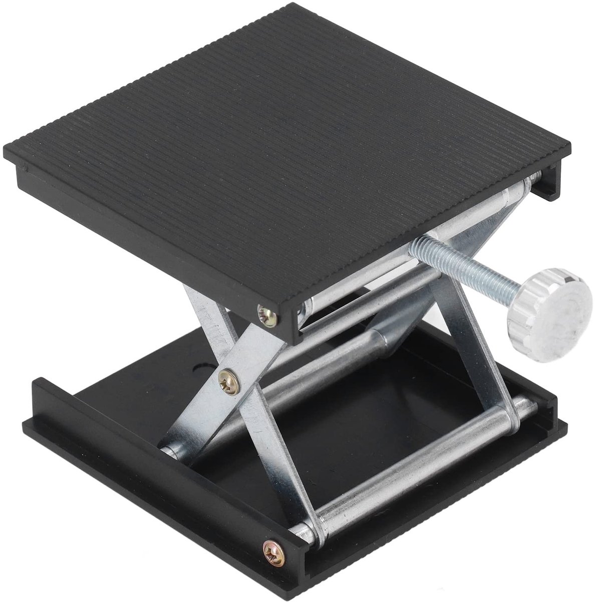 Verstelbaar Lab Lifting Platform - 90mm Hoogte, Zwart, Geschikt voor Tafel- en Wandmontage