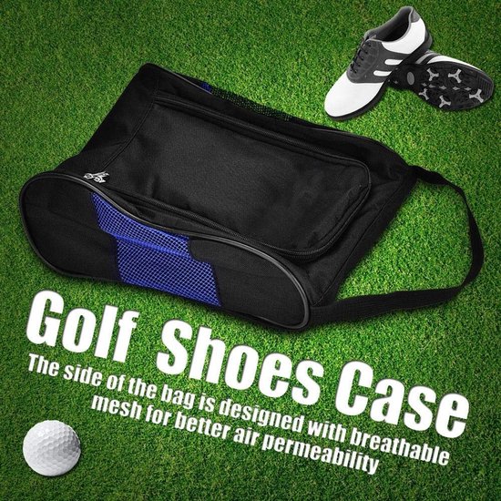 Vlemico - Golf Shoes Bag - Portable Golf Bag - Ademend Nylon - Zwart-Blauw - Sport Accessoires - Voor Golfschoenen - Opbergtas van Vlemico — afbeelding 5