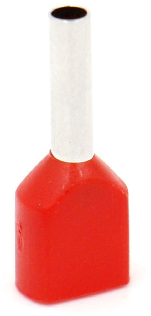Allecto - Twin Crimp - Kabelschoenen - Ideaal voor elektrische verbindingen - Rood - Perfect voor bevestigen - 1000 stuks