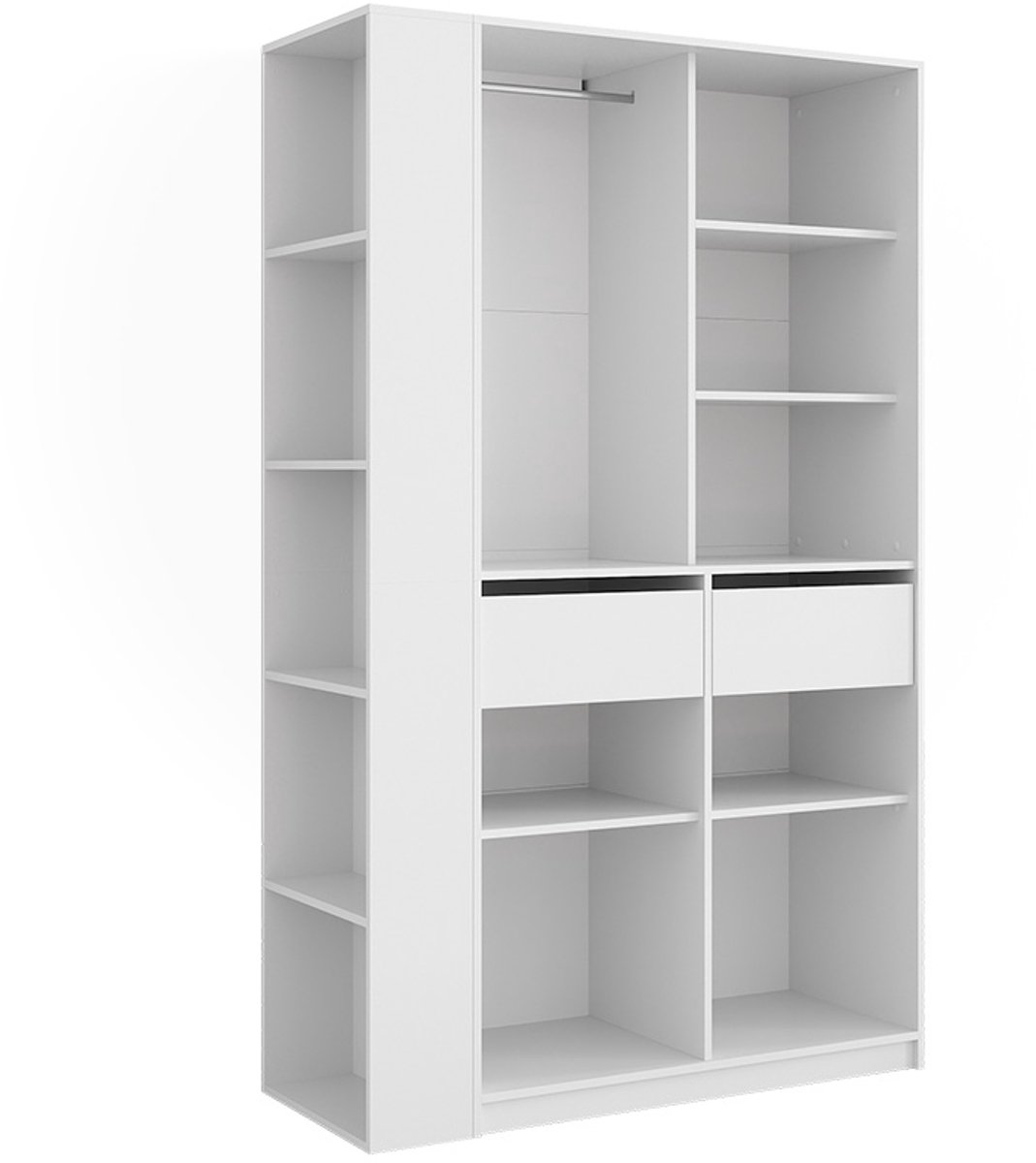 Vicco Elmo Kledingopslagkast – 50 x 200 cm Set van 2 Wit