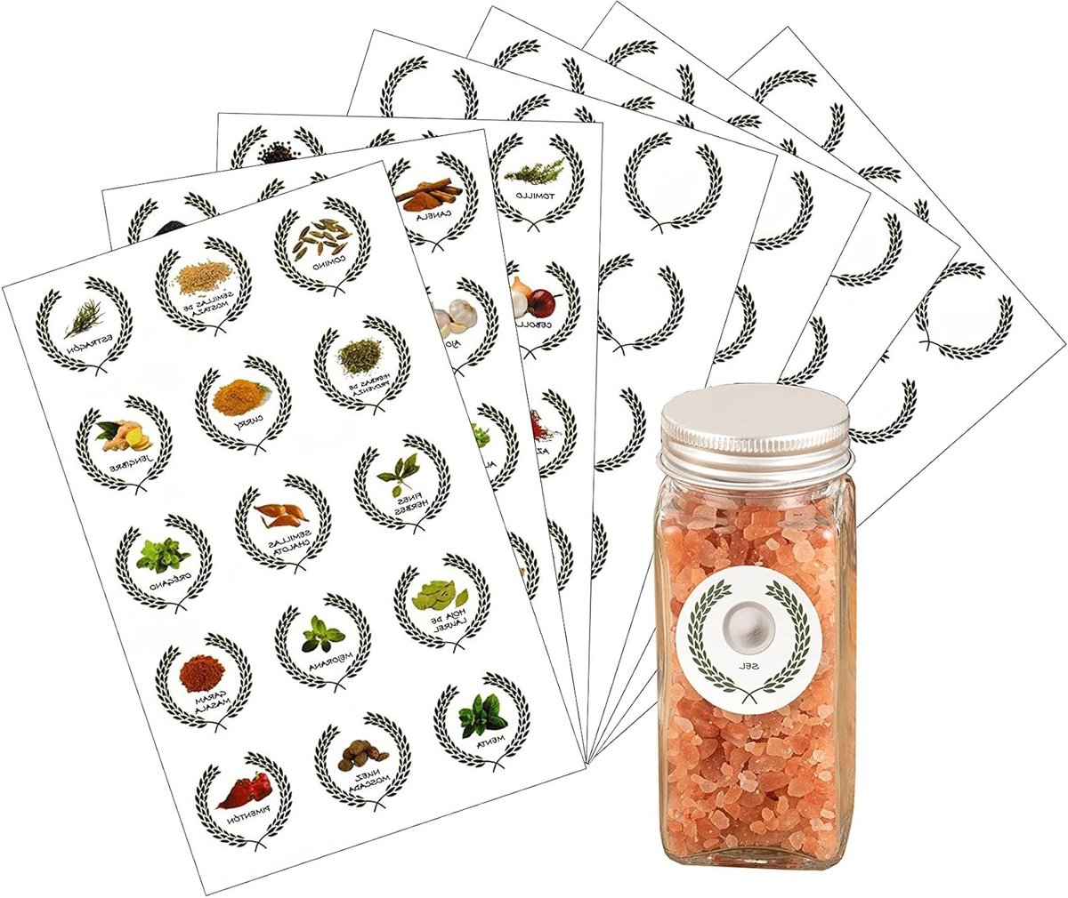 45 Kruidenset met Zelfklevende Stickers en Labels voor Keukenpotten - Perfect voor Specerijen en Kruiden