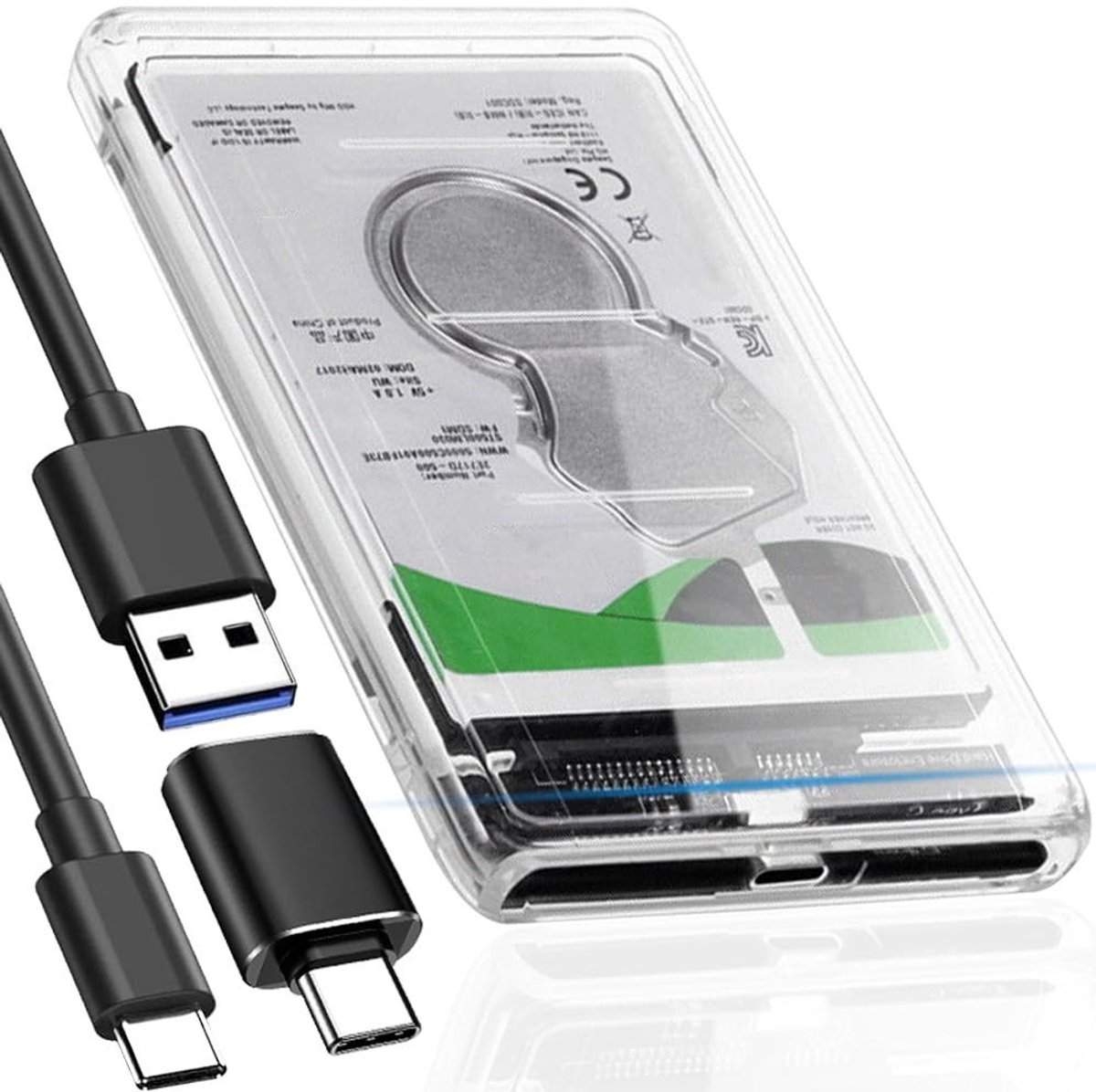 2.5" Hard Drive Behuizing met USB 3.0, Toolless Ontwerp en UASP voor 7mm/9.5mm HDD/SSD, 6Gbps Snelheid