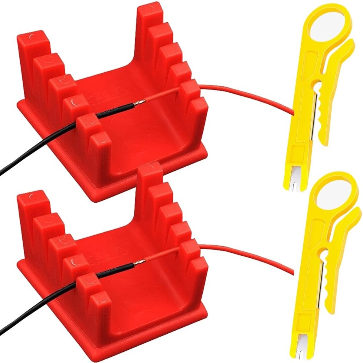 Soldering Welding Station Clamp - ABS Plastic Klem met Draadknipper (2-Pack)