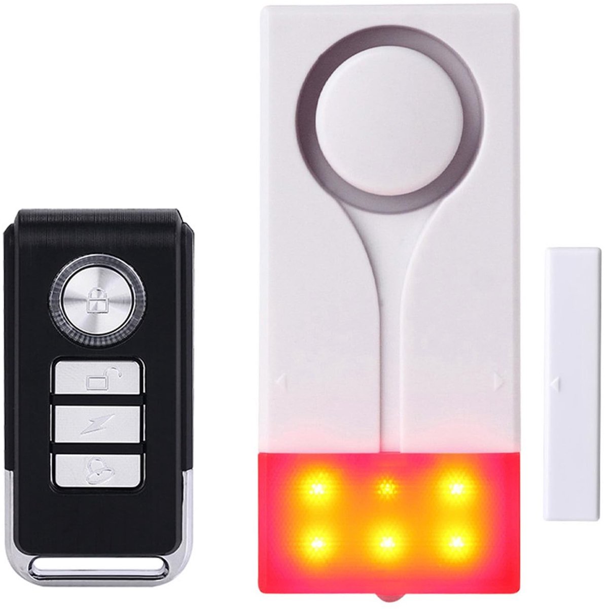aladdien - Deur-/raamalarmsensor - Draadloze beveiliging - Compact en gebruiksvriendelijk - Zwart - Persoonlijke veiligheid - Diefstalbeveiliging - ..