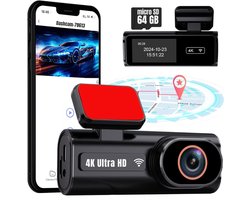 YOR® Dual Dashcam - Dashcam Voor Auto 1080p - Voor en Achter Camera – Auto Camera - G-Sensor - App Bediening – Parkeermodus - Zwart - 10cm x 4cm x 4cm