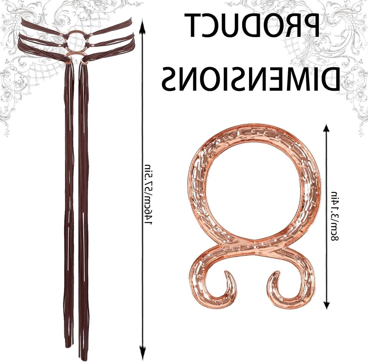 Medieval Cross Belt Rope voor Mannen en Vrouwen, Vintage Tailleband voor Kostuums, Accessoires voor Halloween en Carnaval