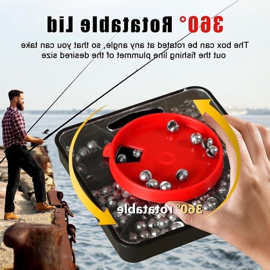 358 stuks split shot visgewichten in 7 maten, zacht metaal, ronde loodplaten voor optimale vistactieken en veelzijdige omstandigheden (0,2 g, 0,35 g, 0,4 g, 0,6 g, 0,8 g, 1 g, 1,5 g) van Merkloos — afbeelding 4