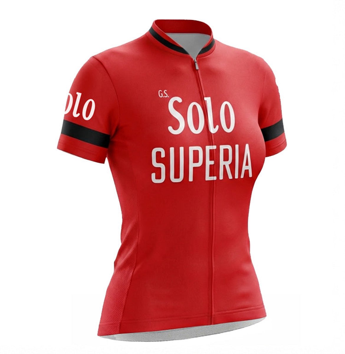 Retro Wielershirt Dames Solo Superia - Rood Gruppo Sportivo - M