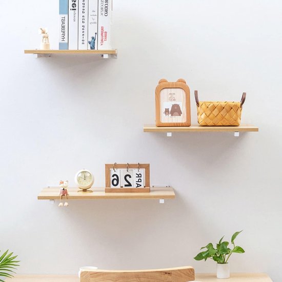 Stevige Wandconsole voor Zwevende Planken - 300 mm Hoeksteun voor Zware Lasten - 2 Stuks in Wit, Ideaal voor DIY Projecten en Interieurdecoratie van Merkloos — afbeelding 4