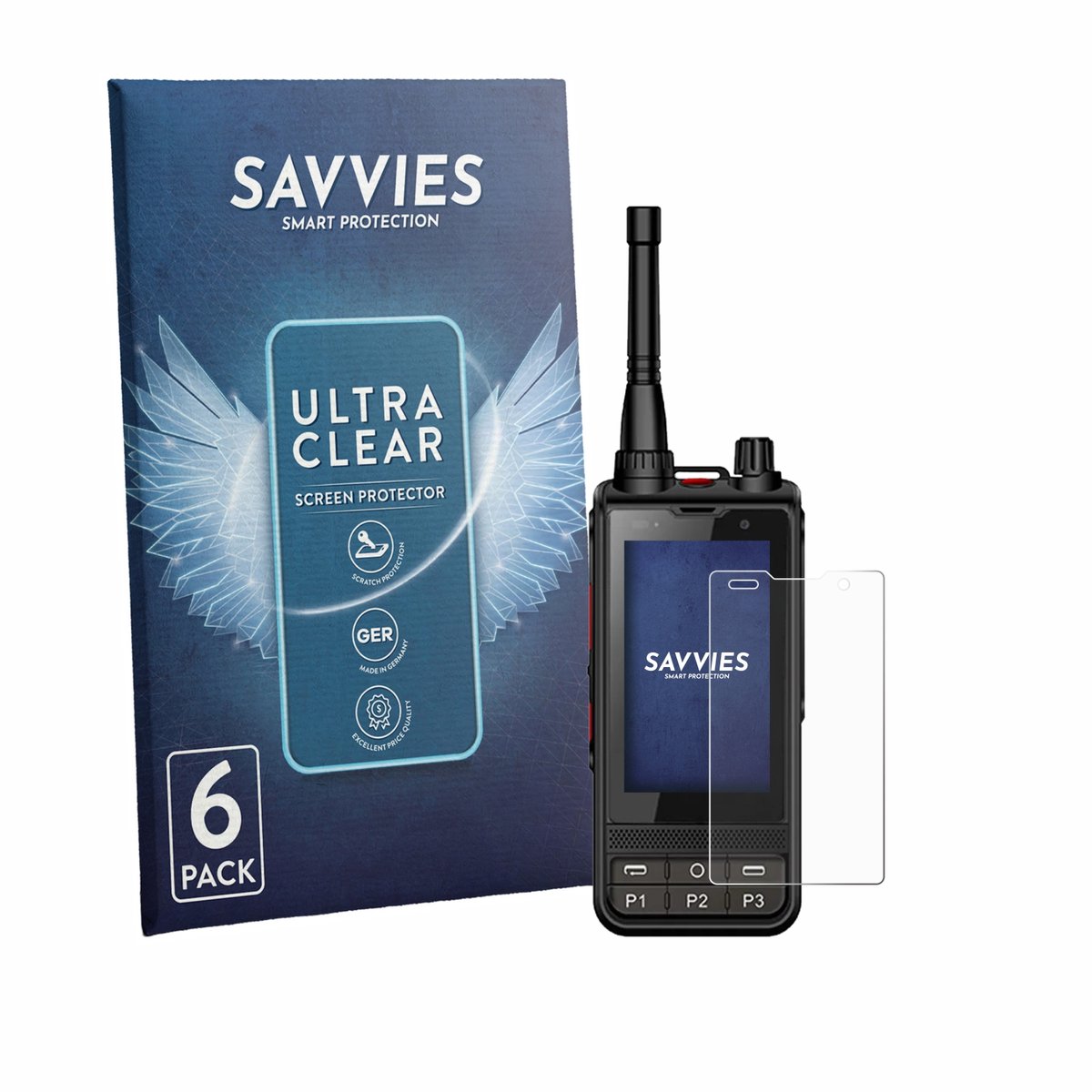 Savvies - Screenprotector voor ANYSECU W6 Plus - Folie Beschermfolie transparant 6 Stuks