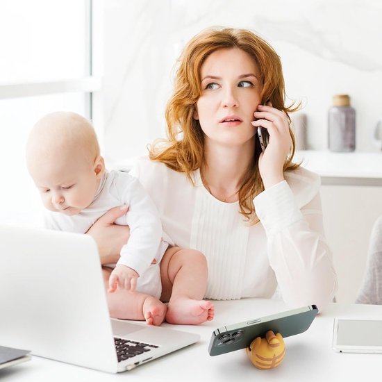 2 Stuks Schattige Kat Telefoonhouder - Grappige Kat Hoofd Tafelhouder voor Mobiele Telefoons en Accessoires — afbeelding 4