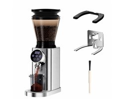 Novari Koffie bonenmaler - Elektrische koffiemolen - Espresso en koffie - 48 maalstanden - Krachtige motor 150W - Zwart / zilver