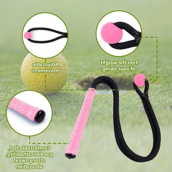 Golf Swing Trainer met Touw, Trainingshulpmiddel voor Snelheid, Ritme en Flexibiliteit, Ideaal voor Alle Niveaus van Golfspelers van GOLF — afbeelding 3