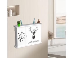 Muurkast voor Router en Kabels, Opbergdoos voor WiFi en TV, Kabelbeheer en Organisatie voor Thuisgebruik