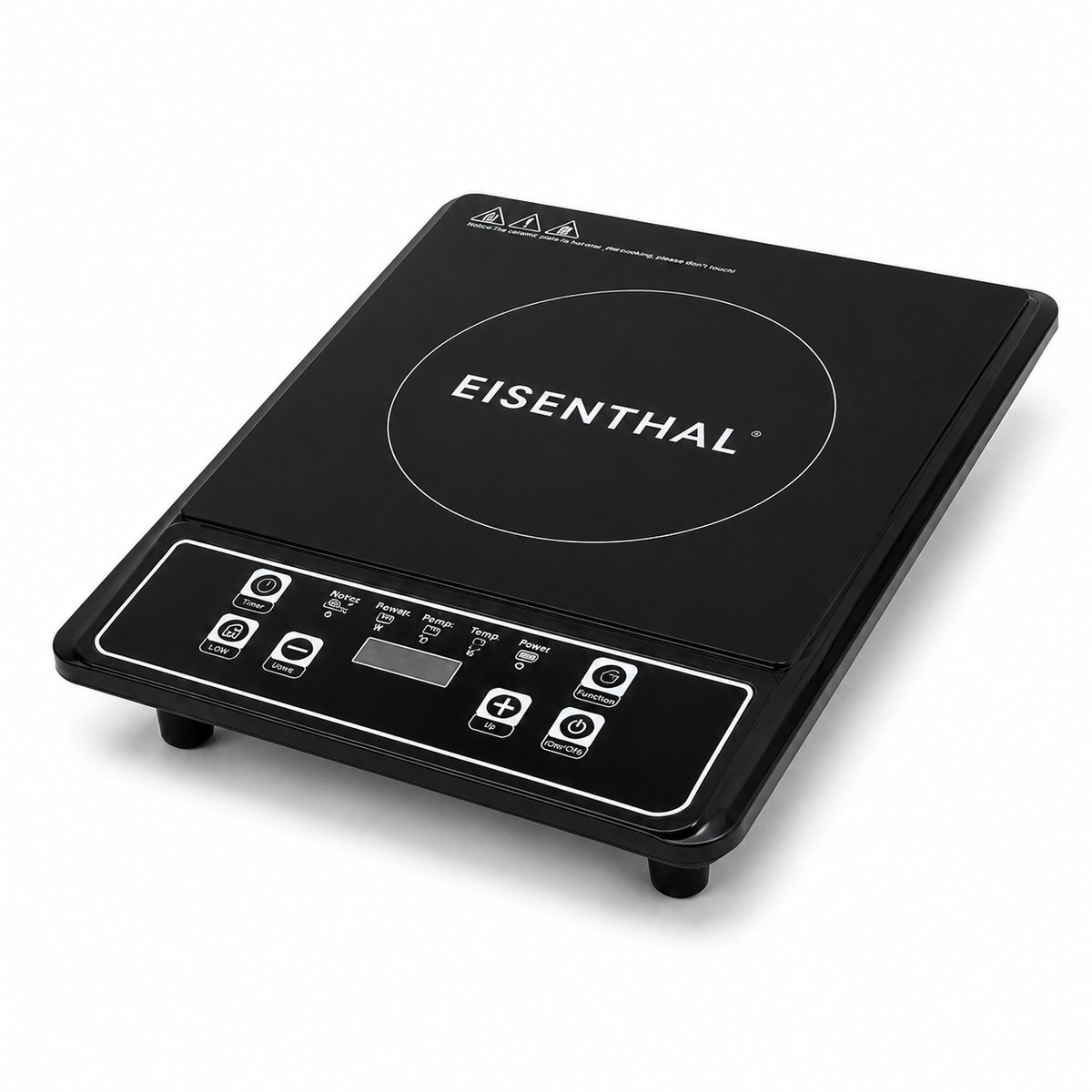 EISENTHAL - A02 - 1-Pits Inductiekookplaat met Timer en Kinderslot - 1500W - Normale Stekker