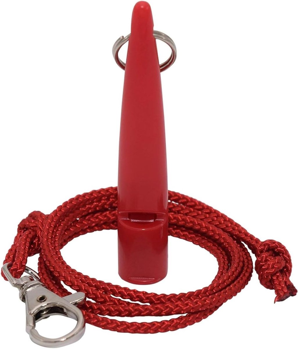 Hondenfluitje in Rood met Lanyard - Perfect voor Training, Communicatie en Afleiding