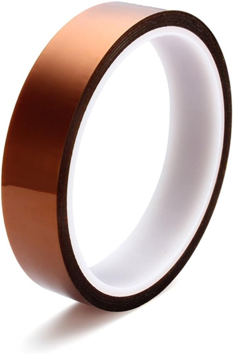 Hittebestendige polyimide tape van 5mm tot 50mm - BGA tape voor elektronica, hoge temperatuur en goudbestendig