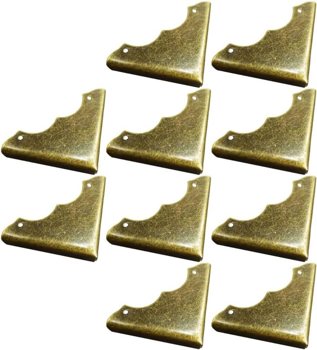 20-delige metalen hoekbeschermer, antiek rustiek ontwerp, roestvrij, sterke randbeschermer voor sieraden, houten kisten en vintage meubels, eenvoudig te monteren, beschermende bumper voor hoeken