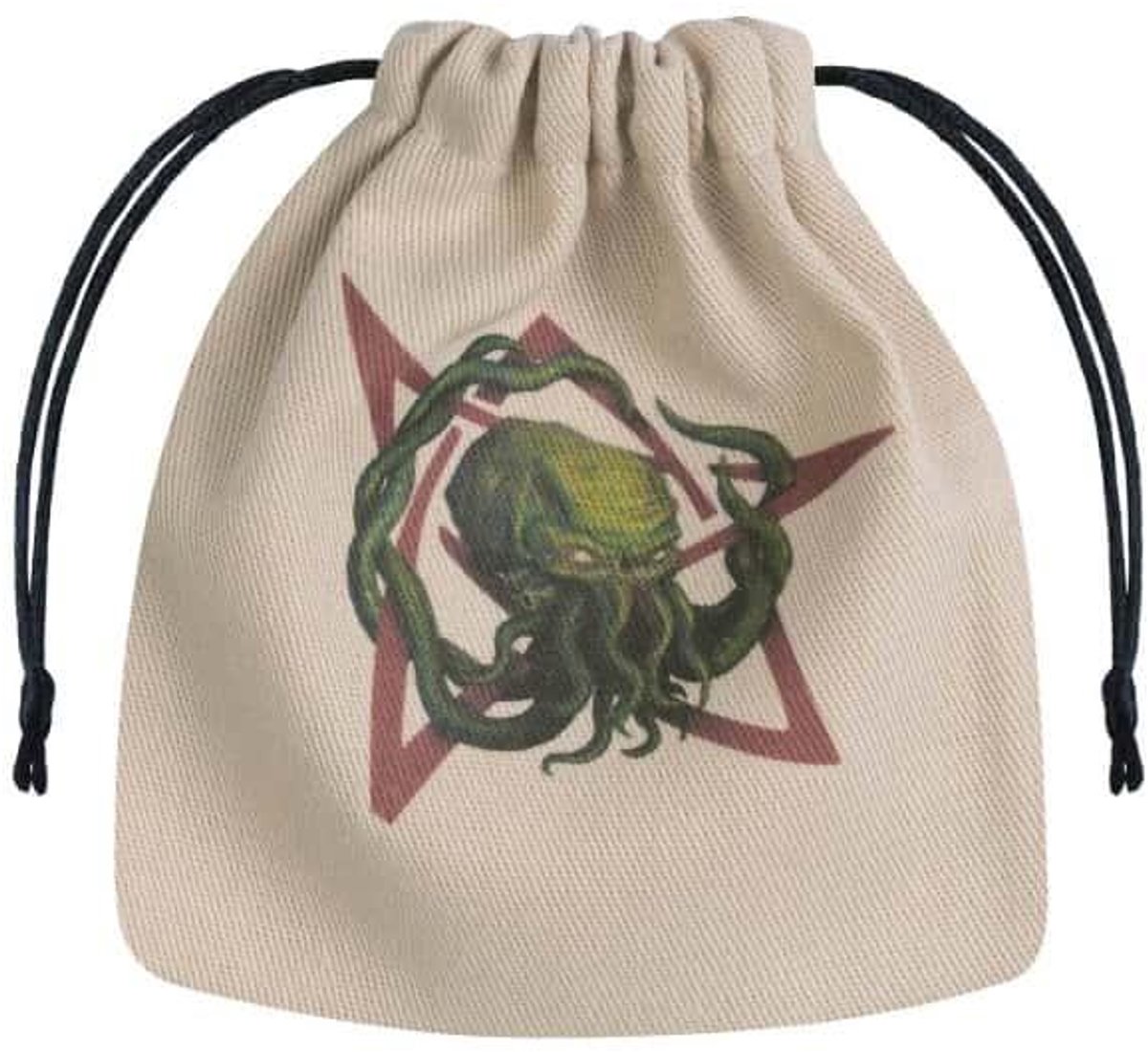 Q-Workshop Call of Cthulhu - Beige & Multicolor Dice Bag