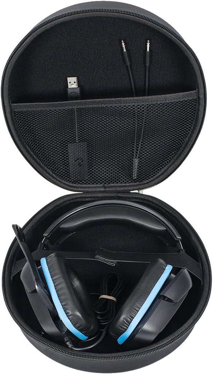 Hoesje voor Headset - Beschermhoes - Veilig Vervoeren - Hard Materiaal - 25cm x 23.5cm - Zwart