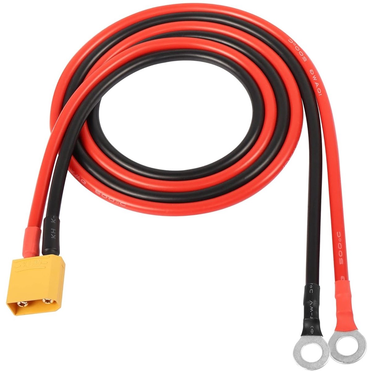XT90 naar O Ring Aansluitkabel, 1M 10AWG Siliconen Draad voor RC Lipo Accu en FPV Racing Drone Verbinding