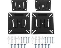 VT Goods - Monitor Muurbeugel - 2 Sets - Max. Belasting 15 kg - Zwart - Geschikt voor 14-24 inch TV - Voor LCD Schermen en Reclame Machines