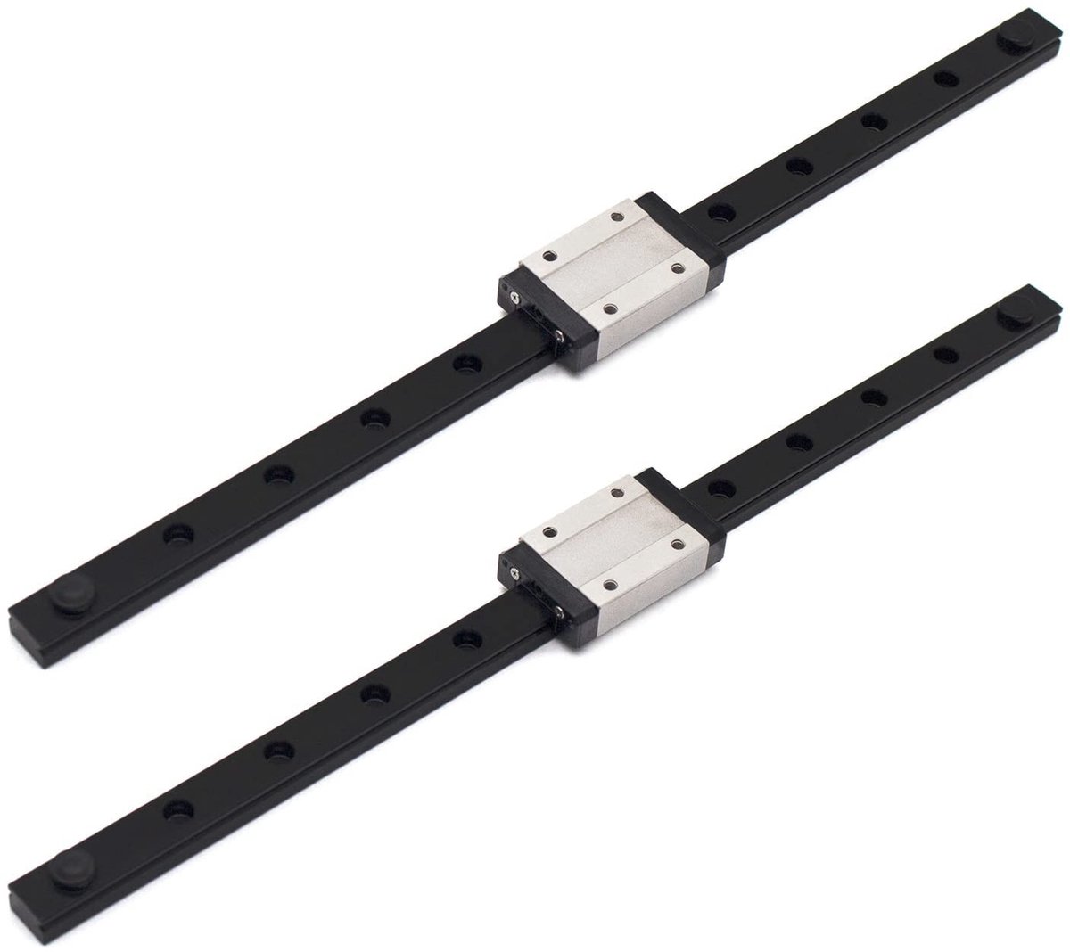 Allecto - MGN12H lineaire geleiderail - 300 mm - perfect voor 3D-printers - set van 2 - met MGN12H draagblok - ideaal voor CNC-machines - hoogwaard...