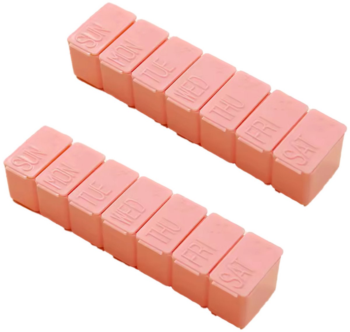 Scoby - Pillendoos Roze - Pillen Organizer - Medicatie Doosje - 7 Vakken - Travel Pill Box - 13CM - Kunststof