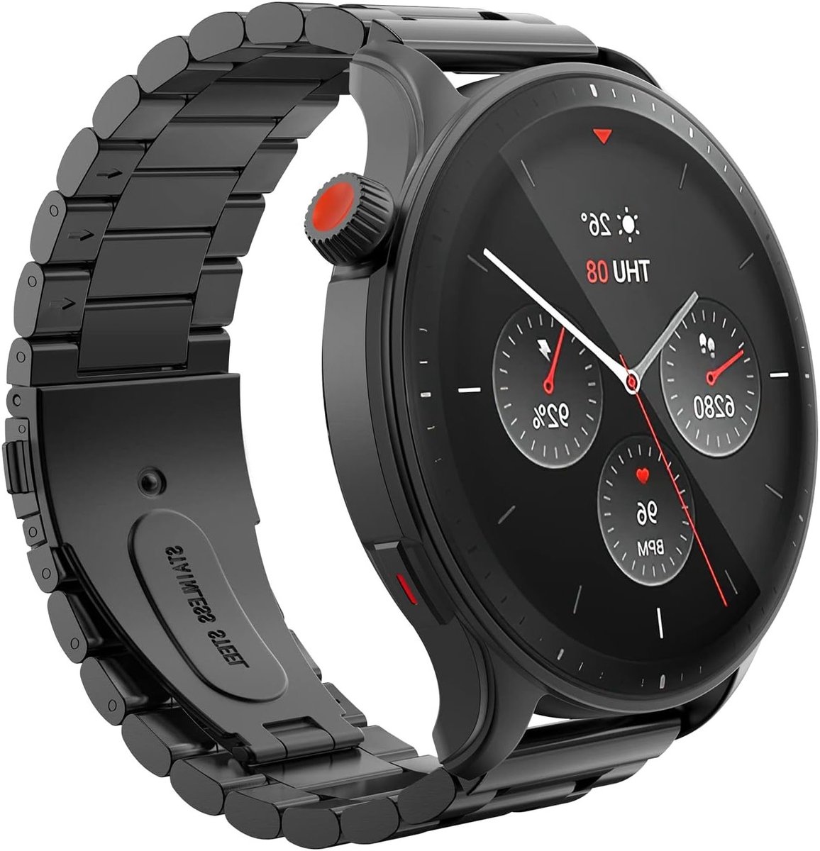 Stainless Steel Vervangende Horlogeband voor Amazfit GTR 4-3-3 Pro-2-2e-GTR 47mm-Stratos 3-2, 22mm Metaal Armband voor Stijl en Comfort